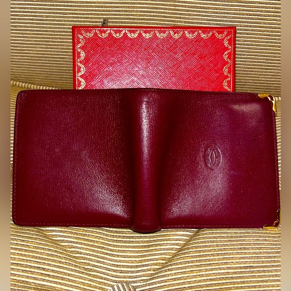 Cartier Bordeaux Unisex Must de Cartier Bifold Wallet - Picture 4 of 16